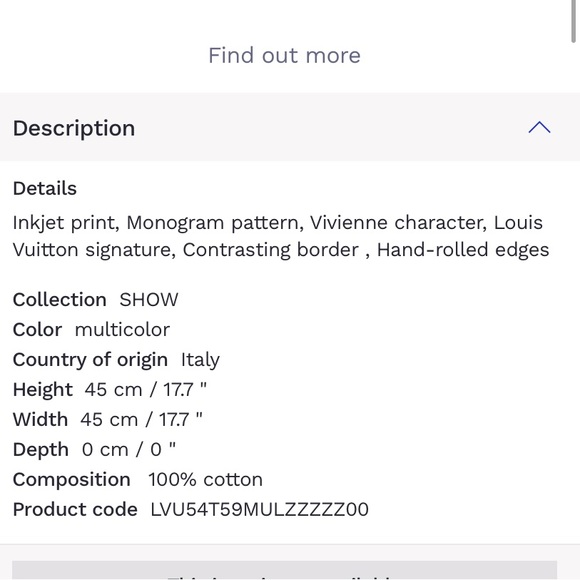 LOUIS VUITTON VIVIENNE XMAS BANDANA SQUARE 45 - Picture 9 of 9